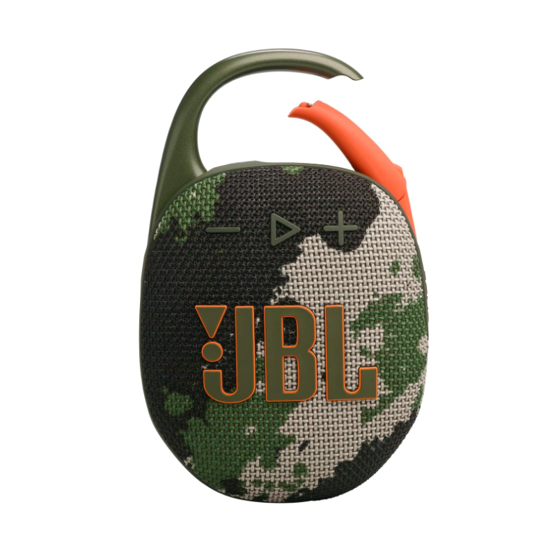 JBL Clip 5 - Ultra-Portable, Waterproof and Dustproof Bluetooth Speaker, Integrated Carabiner, Up to 12 Hours of Play, Made in Part with Recycled Materials (Squad)